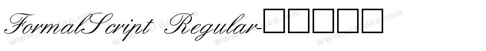 FormalScript Regular字体转换